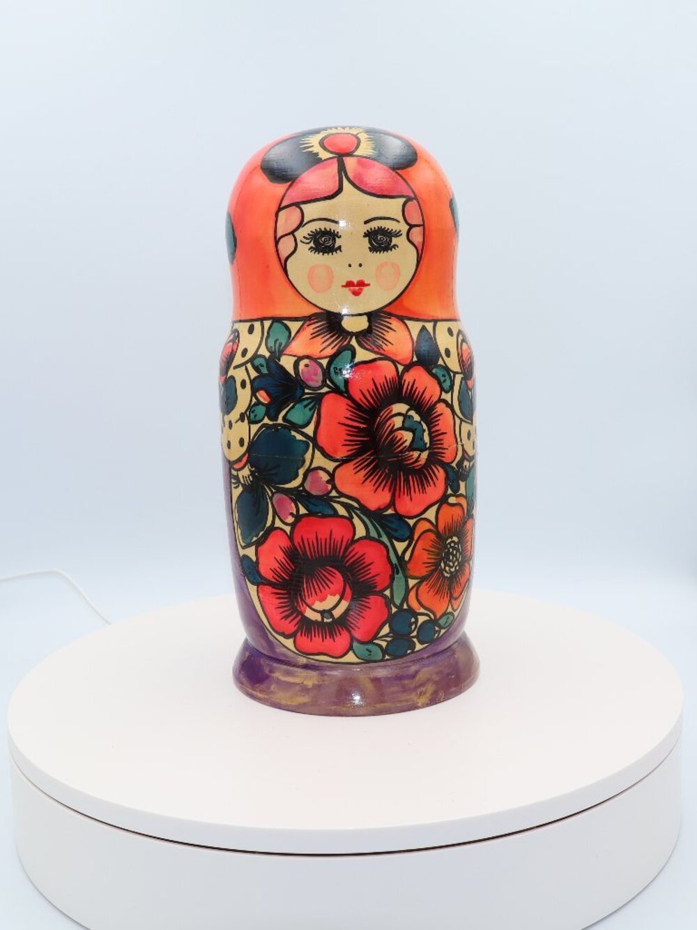 Vintage Handpainted Russian Matryoshka Nesting Doll - 8